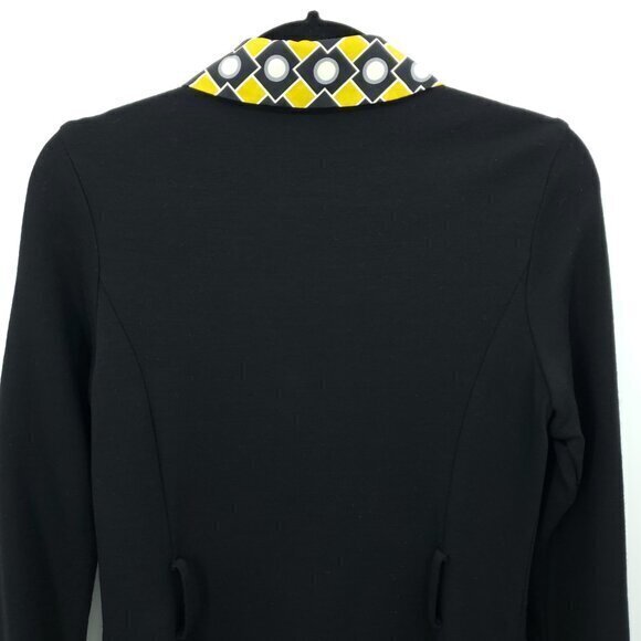 VTG Milly New York Mod-Style Wool/Silk Collared Knit Mini Dress Long Sleeve 6/8 - Picture 10 of 16